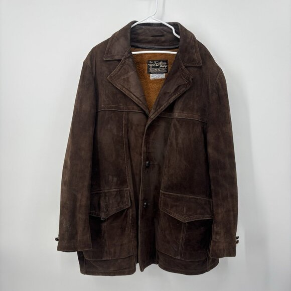 The Leather Shop Vintage Brown Suede Jacket Mens Size 46 Western Rustic *Read - Picture 1 of 16